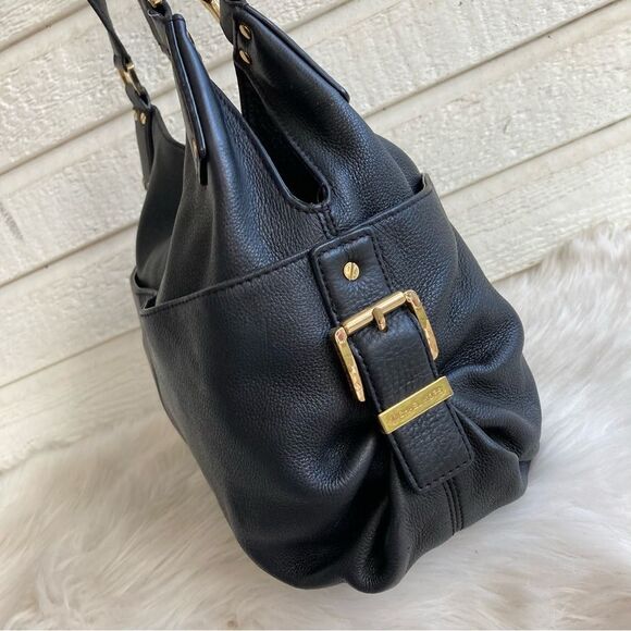 MICHAEL KORS Zipper Raven Fulton Bedford Hobo Shoulder Bag Black Nolita - Picture 5 of 9